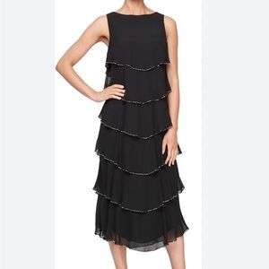 Dressbarn Gray Strapless Sheath Cocktail Dress